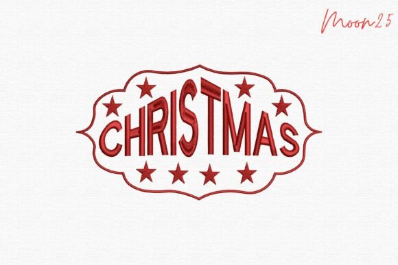 Christmas Badge Text Embroidery Design Review for Personalized Gifts