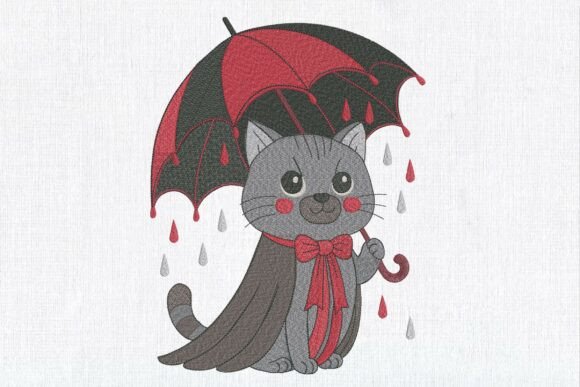 Halloween Funny Cat with Umbrella: A Designer's Review