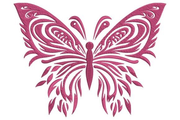 Magenta Wings Tattoo Design