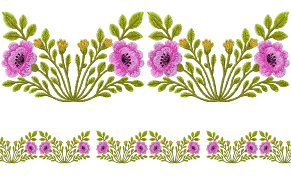 Seasonal Floral Embroidery Borders Review