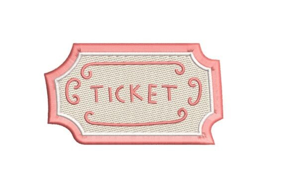 Vintage Pink Ticket Stub Embroidery Design Review