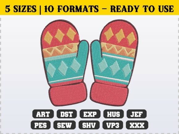 Winter Cozy Holiday Mittens Embroidery Review